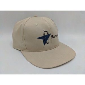 Bevcomm Embroidered Logo Snapback tan adjustable Otto Baseball Hat Cap